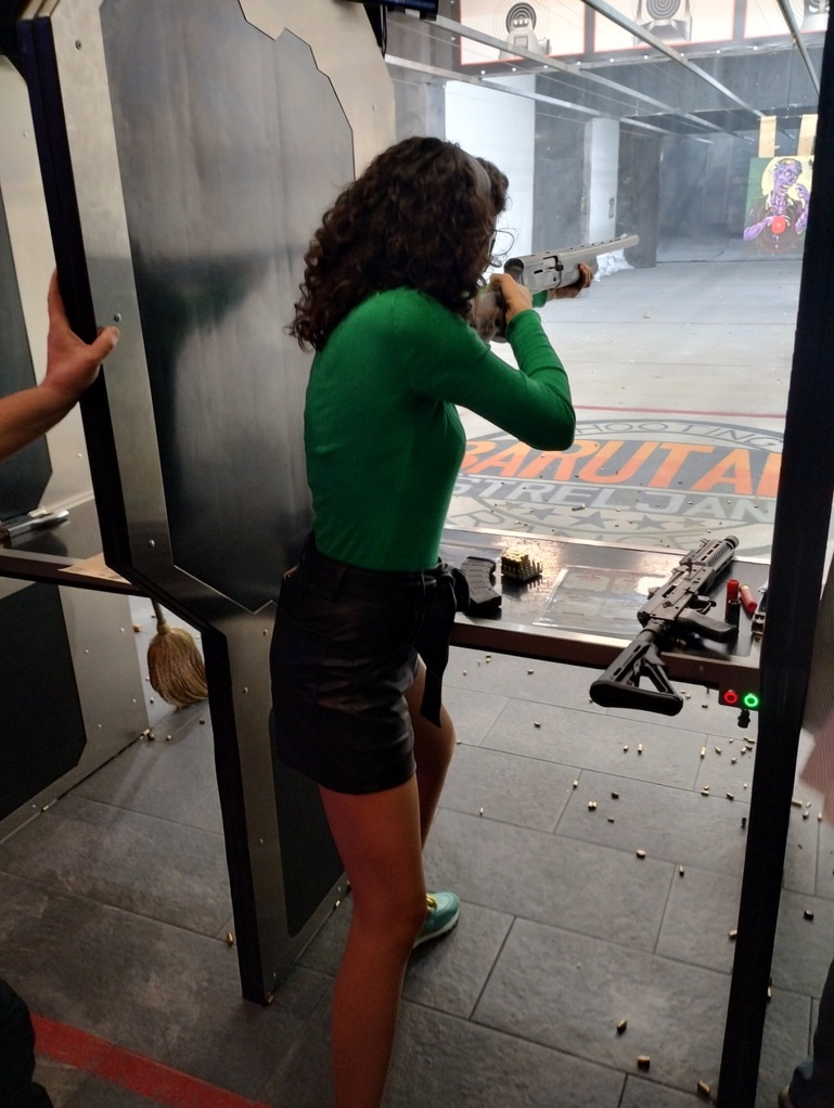 At the shooting range with a long gun